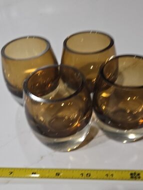 Amber Glass Votive Candle Holders - Set of 4 By Mikasa